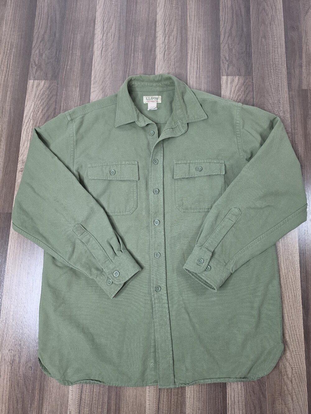 L.L. Bean Chamois Brushed Cloth Flannel Shirt Heavyweight Gorpcore Cabincore. L